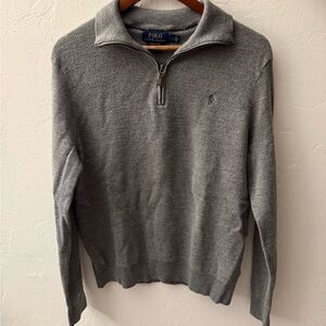 Polo by Ralph Lauren Quarter Zip Sweater Dark Grey
